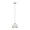 Z-Lite Landry 1 Light Pendant, Matte White & Brushed Nickel 1004P10-MW-BN - alternate 6